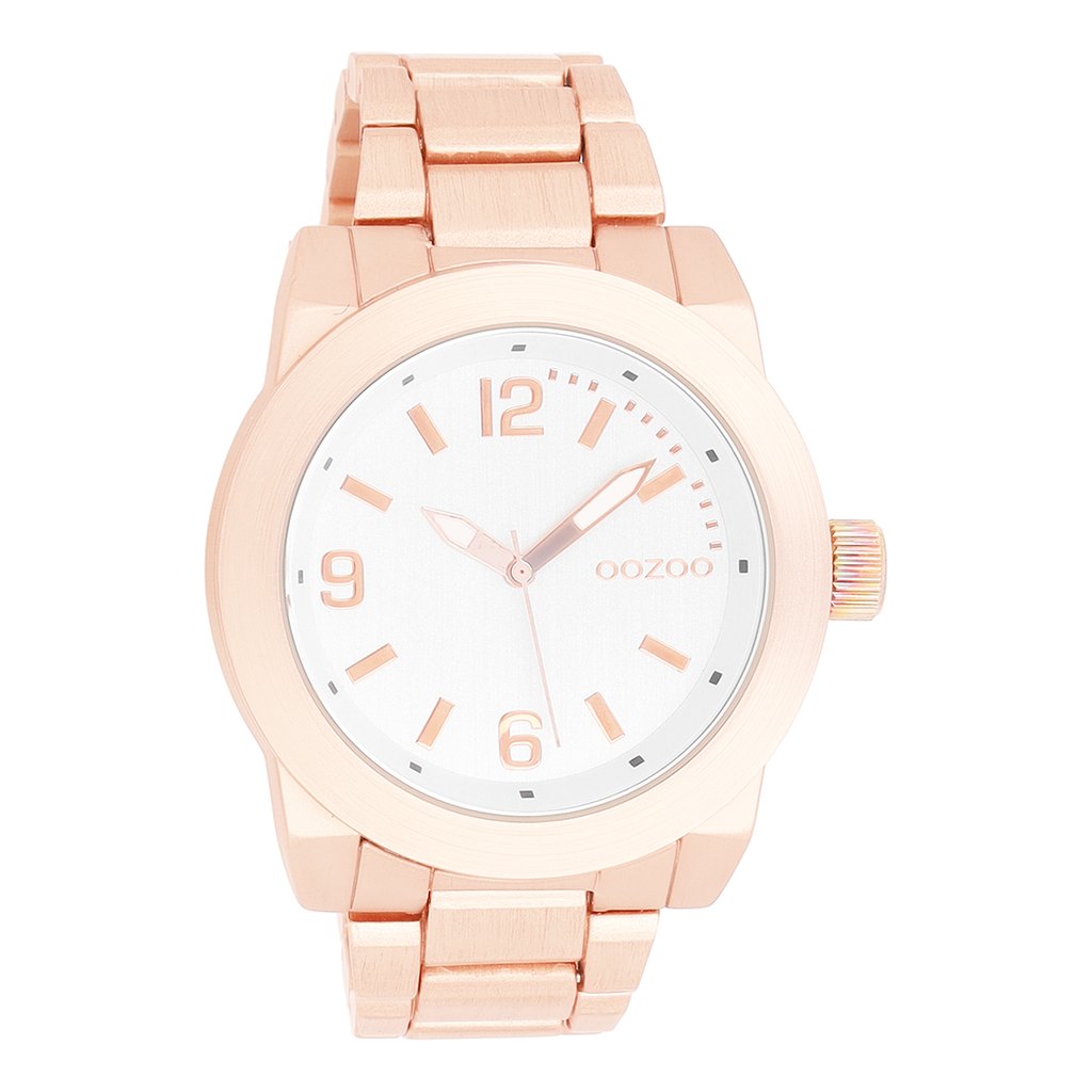 Rose gold coloured OOZOO watch with rose gold coloured stainless steel bracelet - C7522