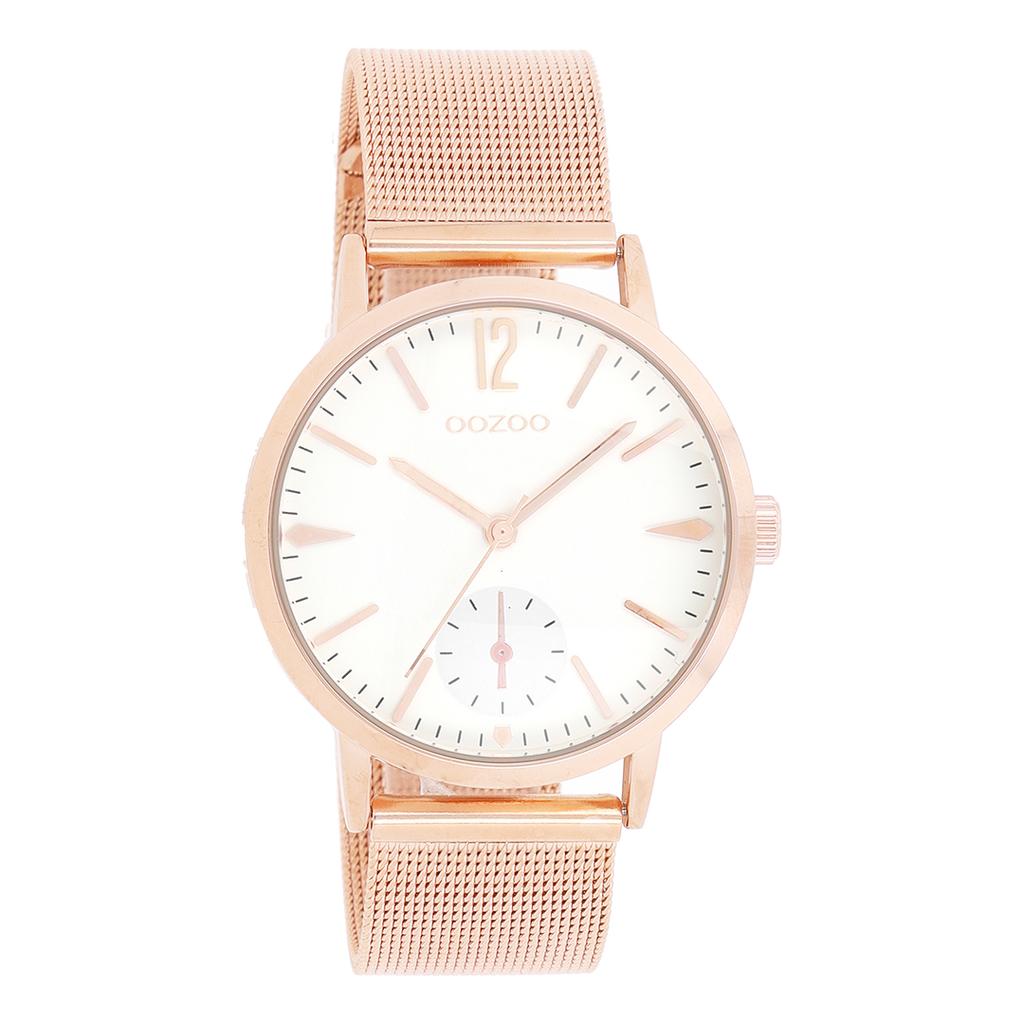 OOZOO Montre en couleur or rose  avec bracelet en mesh en couleur or rose  - C8618