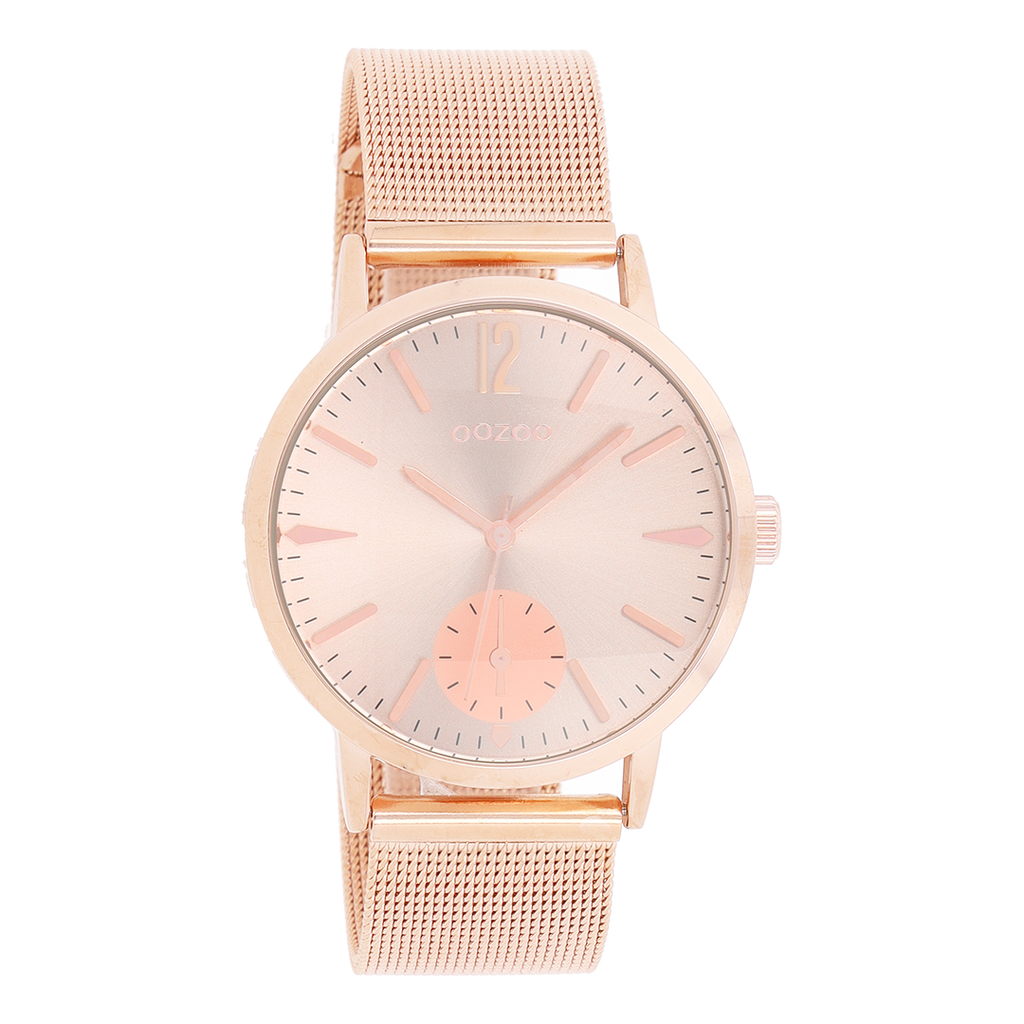 OOZOO Montre en couleur or rose  avec bracelet en mesh en couleur or rose  - C8619